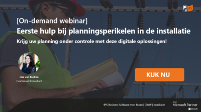 Webinar: plannen in de installatie